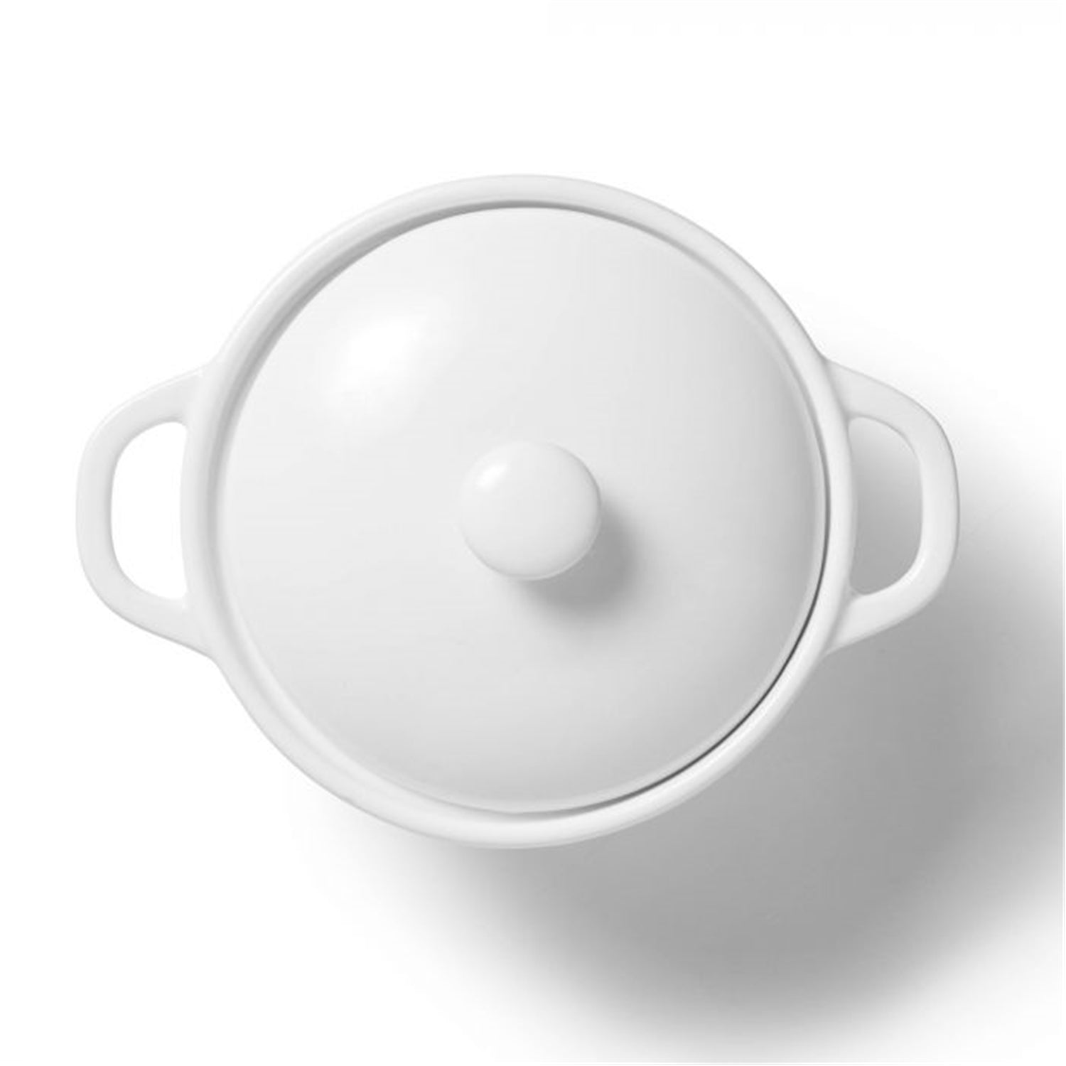 Gourmet - Ensemble de 2 Mini Casseroles en Porcelaine, Capacité de 250mL, Vont au Four, Blanc - Simple Boutique