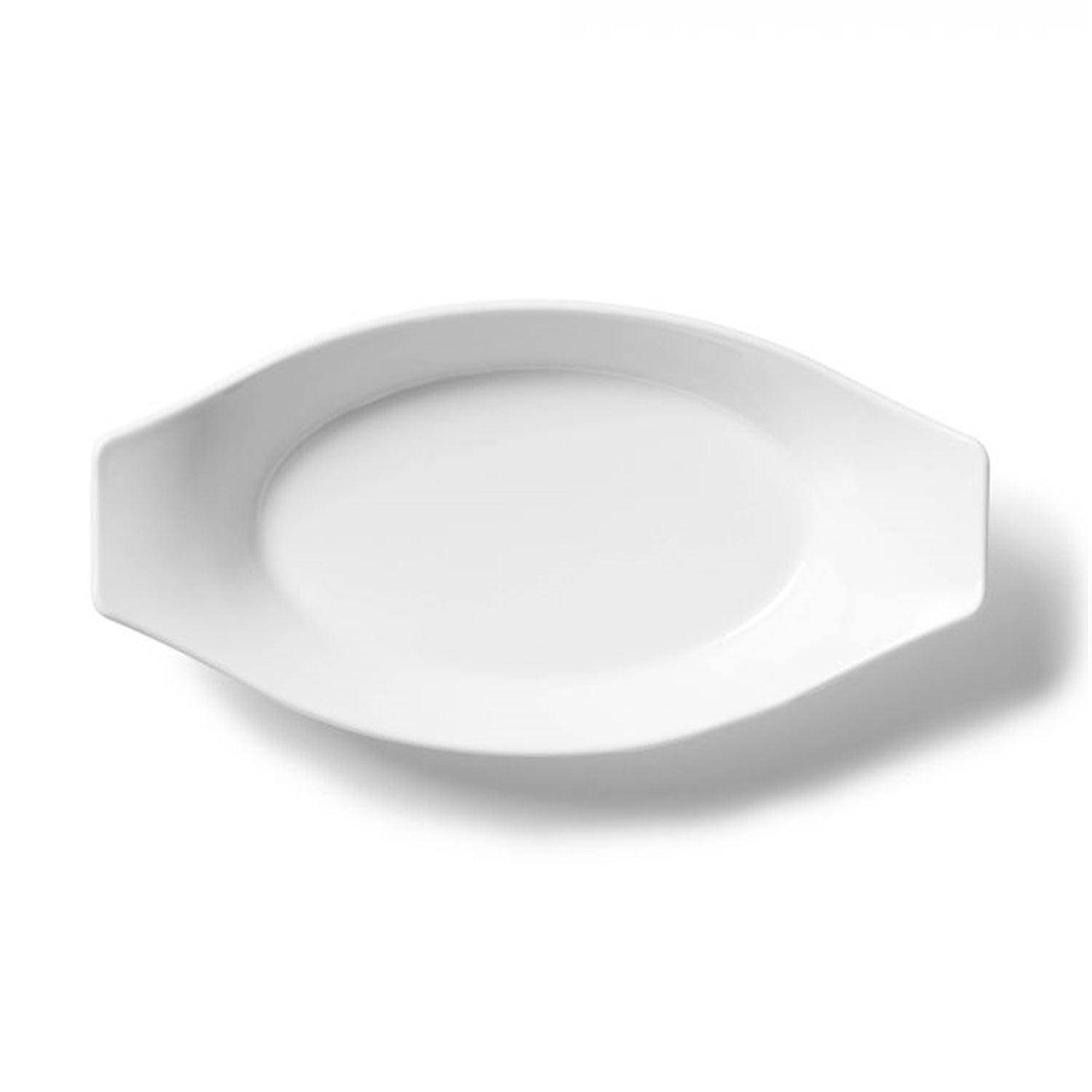Gourmet - Ensemble de 2 Plats à Gratin en Porcelaine, 10" x 5", Vont au Four, Blanc - Simple Boutique