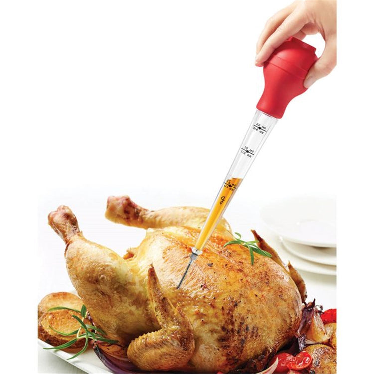 Gourmet - Ensemble de 4 Morceaux de Poire à Sauce en Silicone, Rouge - Simple Boutique