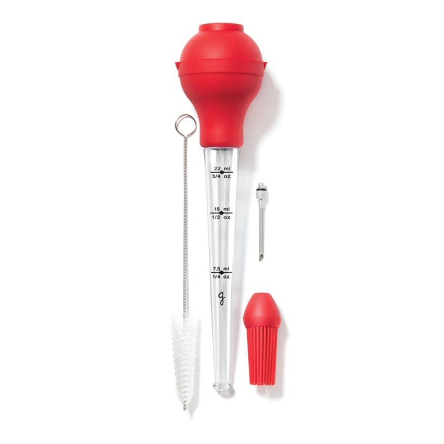 Gourmet - Ensemble de 4 Morceaux de Poire à Sauce en Silicone, Rouge - Simple Boutique