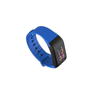 HEALTHme Montre Intelligente avec Moniteur Activité Bluetooth Android IOS Bleu - Simple Boutique