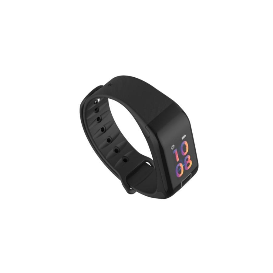 HEALTHme Montre Intelligente avec Moniteur Activité Bluetooth Android IOS Noir - Simple Boutique