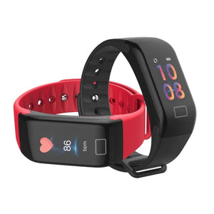 HEALTHme Montre Intelligente avec Moniteur Activité Bluetooth Android IOS Noir - Simple Boutique