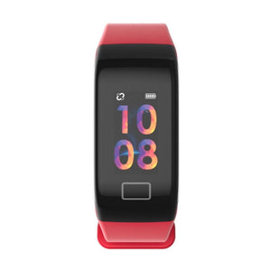 HEALTHme Montre Intelligente avec Moniteur Activité Bluetooth Android IOS Rouge - Simple Boutique