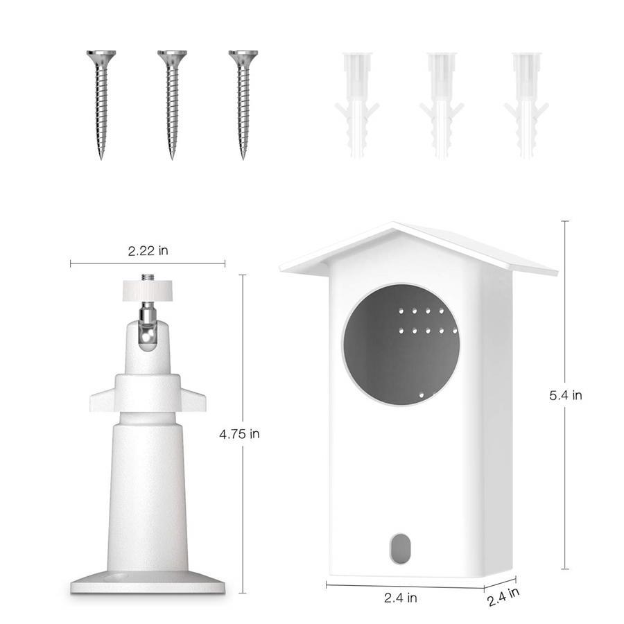 HOLACA Étui de Protection Résistant à l'eau + Support de Fixation Murale en Métal pour Wyze Cam Pan, Intérieure/Extérieure, Blanc - Simple Boutique