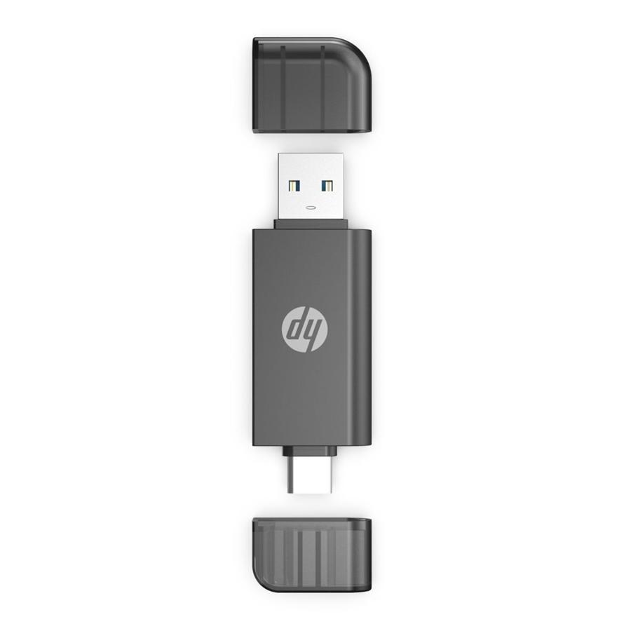 HP - Adaptateur USB A 3.1 vers USB C avec lecteur de carte SD / TF, Noir - Simple Boutique