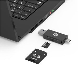 HP - Adaptateur USB A 3.1 vers USB C avec lecteur de carte SD / TF, Noir - Simple Boutique