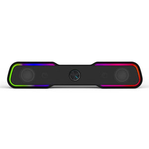 HP - Barre de Son USB avec Son Stéréo et Rétro-Éclairage RGB, Noir - Simple Boutique