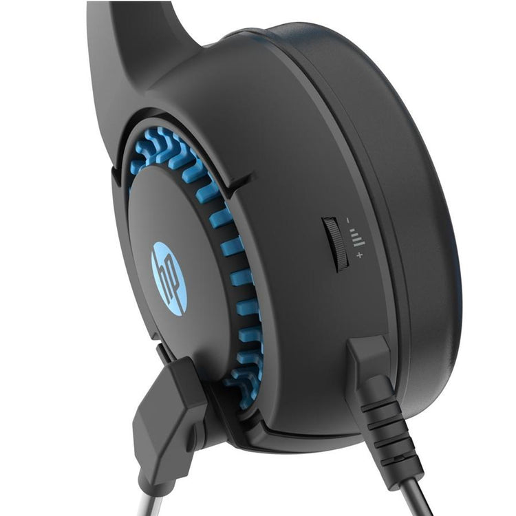 HP - Casque de Jeu Filaire Stéréo avec Microphone et Rétro-Éclairage, Câble de 2 Mètres, Noir - Simple Boutique