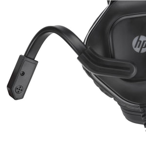 HP - Casque de Jeu Filaire Stéréo avec Microphone et Rétro-Éclairage, Câble de 2 Mètres, Noir - Simple Boutique