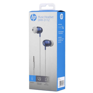 HP - Écouteurs Stéréo Intra-Auriculaire avec Contrôle du Volume et Microphone, Bleu - Simple Boutique