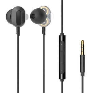 HP - Écouteurs Stéréo Intra-Auriculaire avec Contrôle du Volume et Microphone, Noir - Simple Boutique