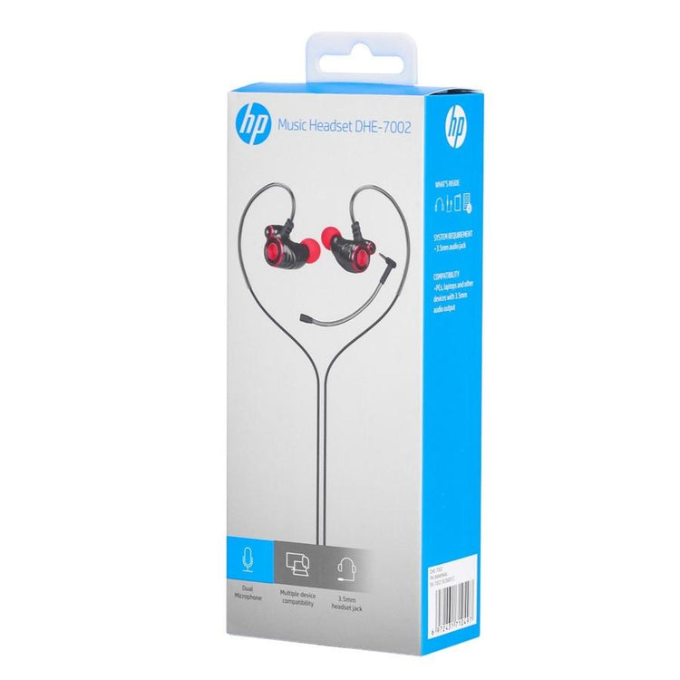 HP - Écouteurs de Jeu Stéréo Intra-Auriculaire avec Contrôle du Volume et Microphone Amovible, Noir - Simple Boutique