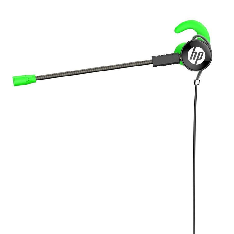 HP - Écouteurs de Jeu Stéréo Intra-Auriculaire avec Contrôle du Volume et Microphone Amovible, Vert - Simple Boutique