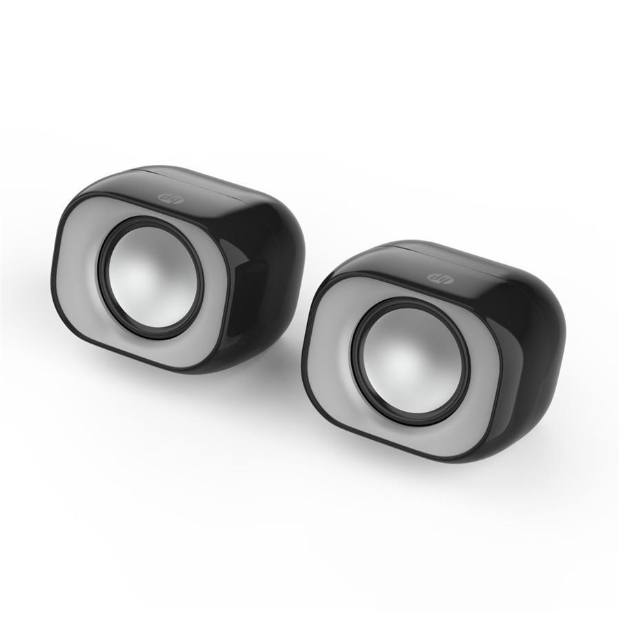 HP - Haut-Parleurs Stéréo pour Ordinateur avec Prise 3.5 mm et Alimentation USB, Noir - Simple Boutique