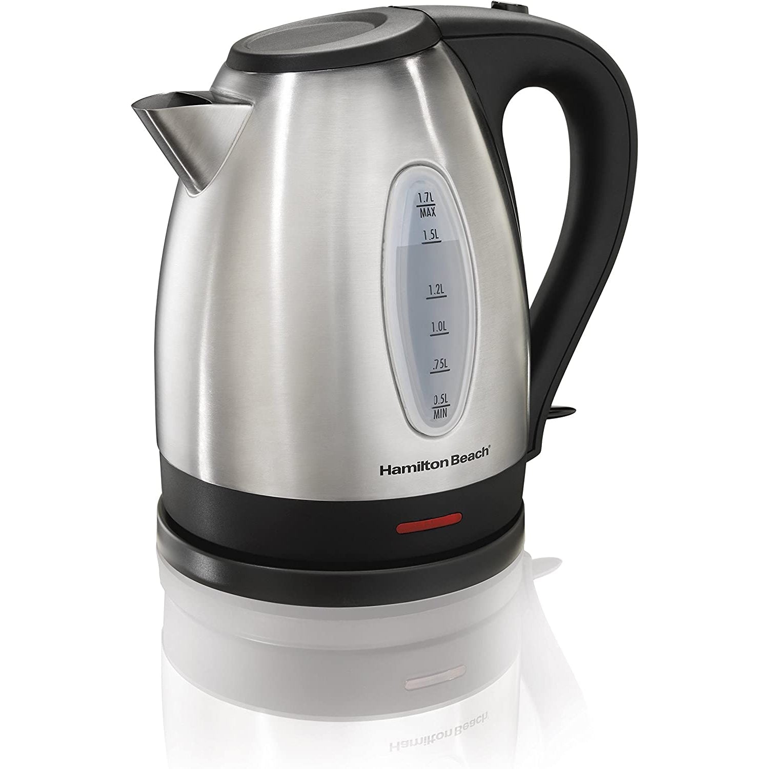 Hamilton Beach - Bouilloire Électrique Sans-Fil, Capacité de 1.7 Litre, Acier Inoxydable - Simple Boutique