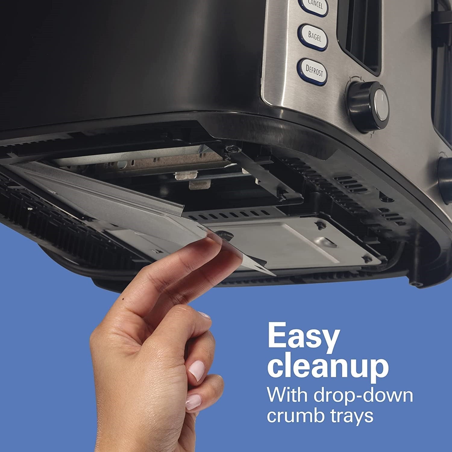 Hamilton Beach - Grille-Pain 4 Tranches avec Fente Extra-Large, 1400 Watts, Noir - Simple Boutique