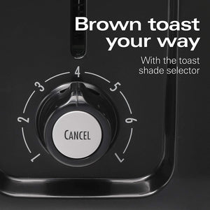 Hamilton Beach - Grille-Pain à 4 Tranches Extra-Large Avec Sélecteur d'ombre et Arrêt Automatique, Acier Inoxydable - Simple Boutique