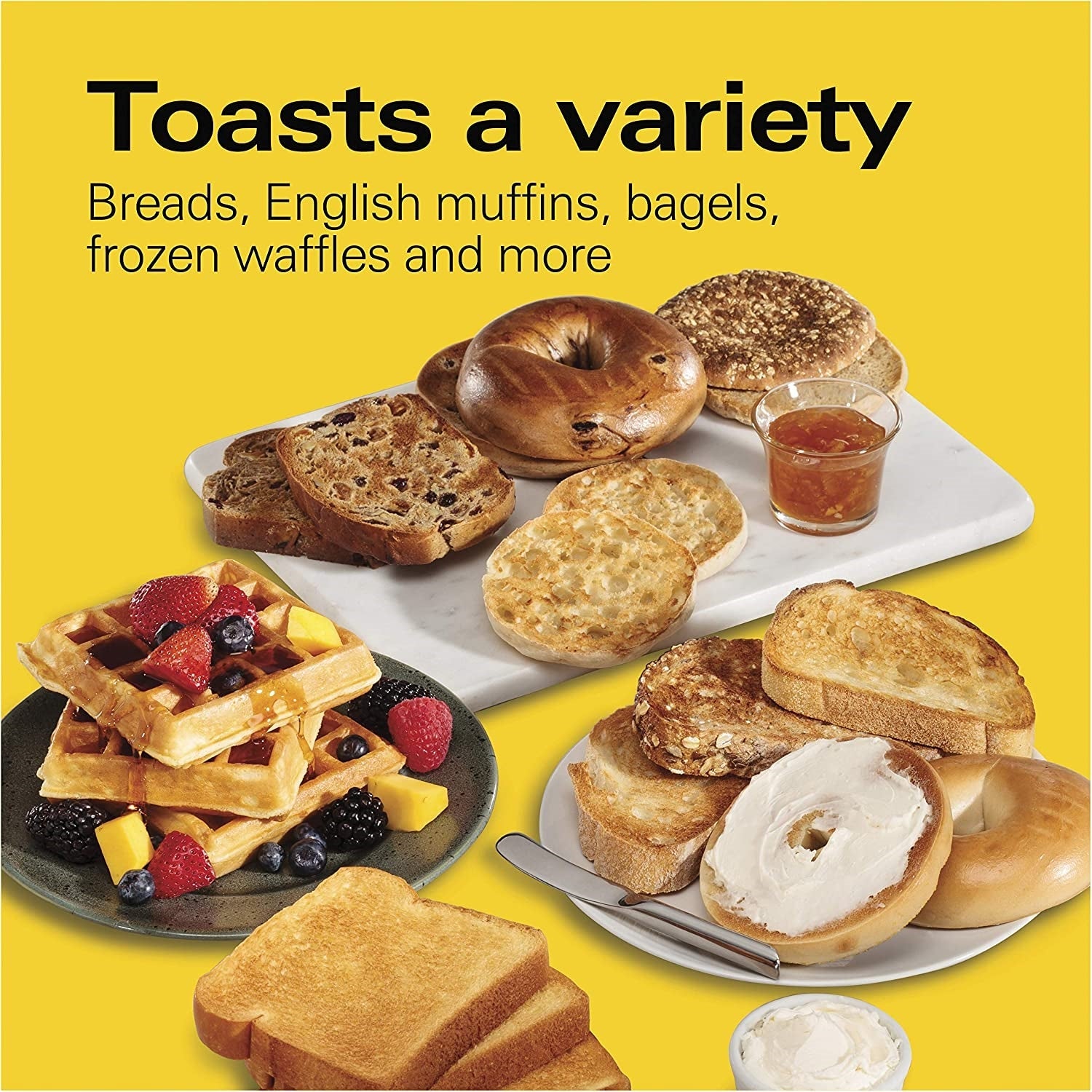 Hamilton Beach - Grille-Pain à 4 Tranches Extra-Large Avec Sélecteur d'ombre et Arrêt Automatique, Acier Inoxydable - Simple Boutique