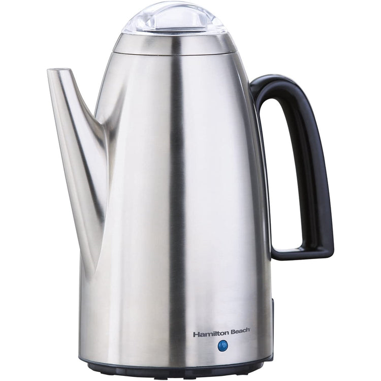 Hamilton Beach - Percolateur avec Cordon Détachable, Capacité de 12 Tasses, Acier Inoxydable - Simple Boutique