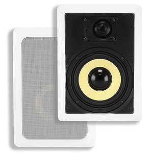 Haut-parleurs mural encastr. Kevlar 120W 6.5 po 2 voies 1 paire - Simple Boutique