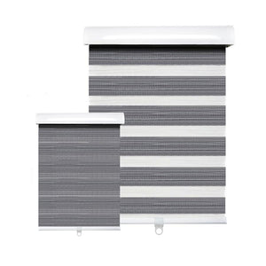 Hauz 6484WDGRYCD - Store de Fenêtre à Toile Alternée 64'' X 84'', Sans Cordon, Grain de Bois Gris - Simple Boutique