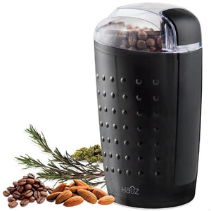 Hauz ACG473 - Moulin Électrique pour Café Épices et Fines Herbes, Noir - Simple Boutique