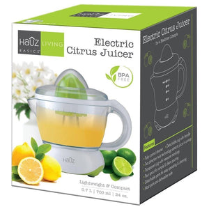 Hauz ACJ418 - Presse-Agrumes Électrique, 700ml, Léger et Compact, Blanc - Simple Boutique