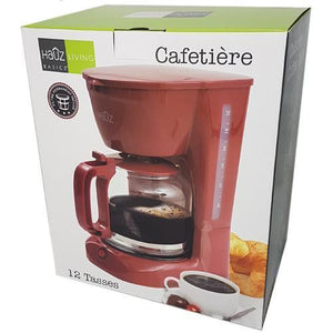 Hauz ACM12R Cafetière 12 Tasses 1.8L Rouge - Simple Boutique