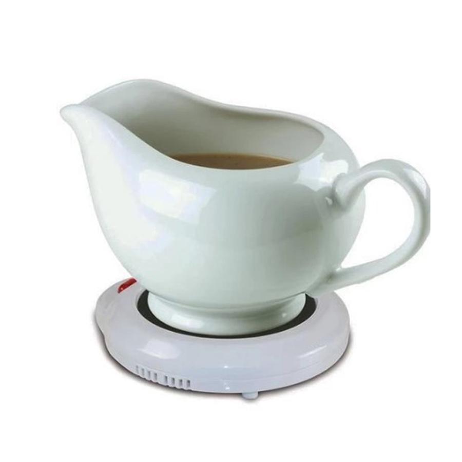 Hauz AMW974 Réchaud pour Tasse, Sauce, Bougie Odorante et Cire, Blanc - Simple Boutique