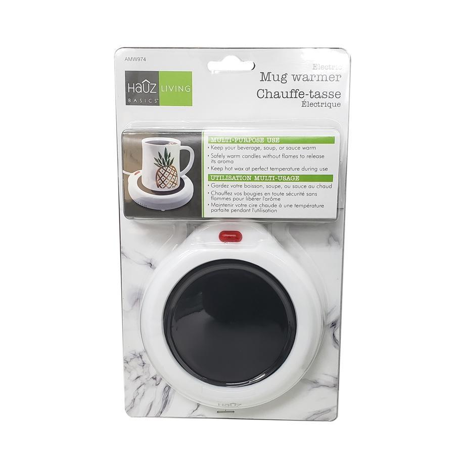Hauz AMW974 Réchaud pour Tasse, Sauce, Bougie Odorante et Cire, Blanc - Simple Boutique