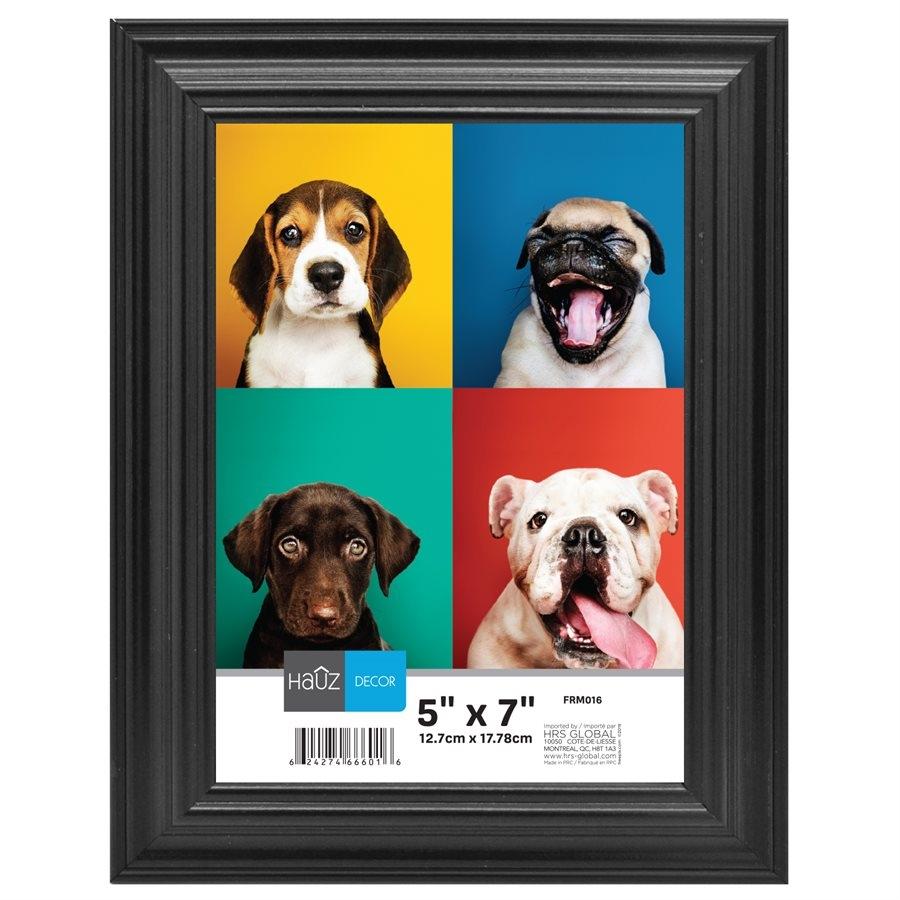 Hauz FRM016 Cadre pour Photo 5X7'', Noir - Simple Boutique