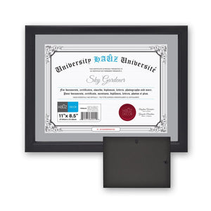 Hauz FRM0240 - 8.5x11 Cadre de Photo ou Document Noir - Simple Boutique