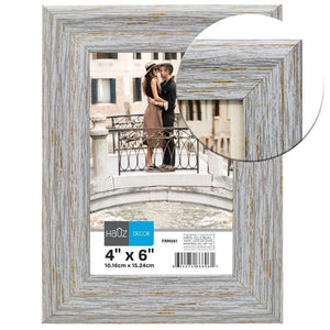 Hauz FRM061 Cadre pour Photo 4X6'', Gris - Simple Boutique
