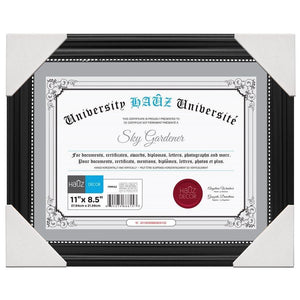 Hauz FRM153 Cadre pour Photo ou Document 8.5X11, Noir - Simple Boutique