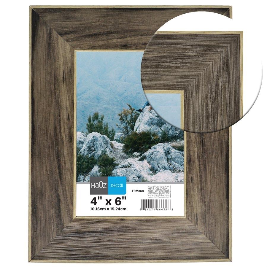 Hauz FRM368 Cadre pour Photo 4X6'', Marron - Simple Boutique