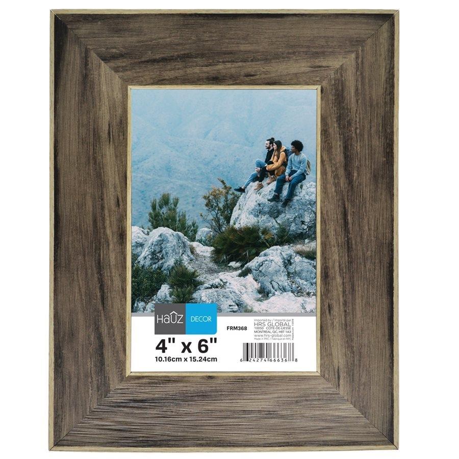 Hauz FRM368 Cadre pour Photo 4X6'', Marron - Simple Boutique
