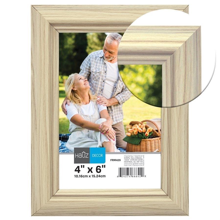 Hauz FRM429 Cadre pour Photo 4X6'', Beige - Simple Boutique