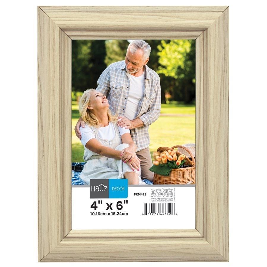 Hauz FRM429 Cadre pour Photo 4X6'', Beige - Simple Boutique