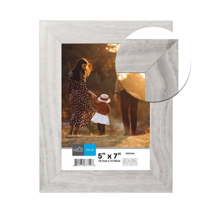Hauz FRM7296 - 5x7 Cadre de Photo Blanc & Gris Marbré - Simple Boutique
