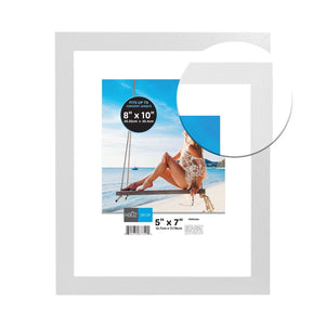Hauz FRM7494 - 8x10 ou 5x7 Cadre de Photo Flottant & Bordure Blanche - Simple Boutique