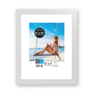 Hauz FRM7494 - 8x10 ou 5x7 Cadre de Photo Flottant & Bordure Blanche - Simple Boutique