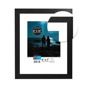 Hauz FRM7500 - 8x10 ou 5x7 Cadre de Photo Flottant & Bordure Noire - Simple Boutique