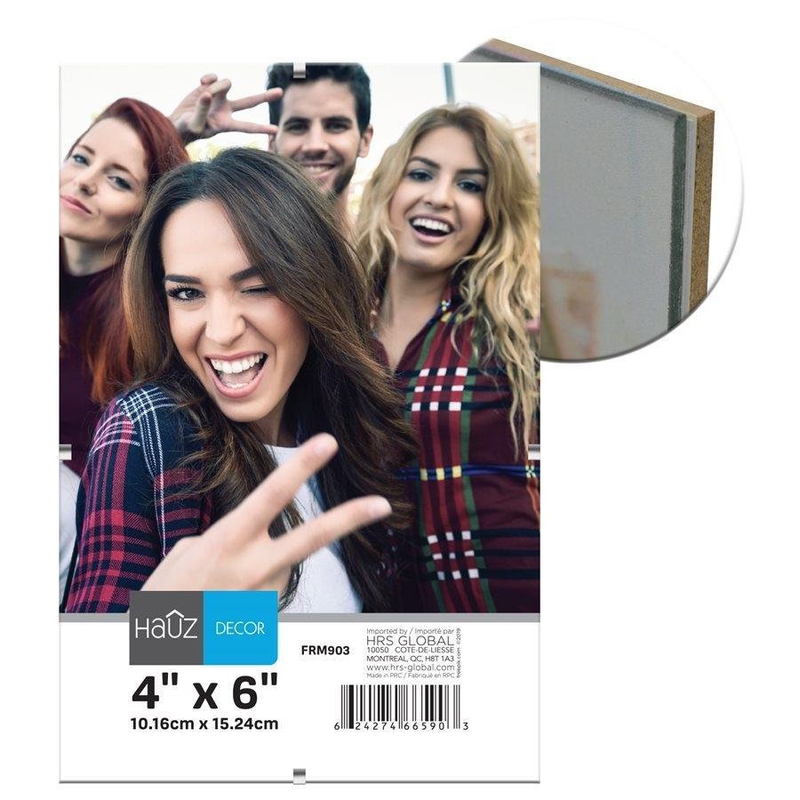 Hauz FRM903 Cadre Clip pour Photo en Acrylique 4X6'', Transparent - Simple Boutique