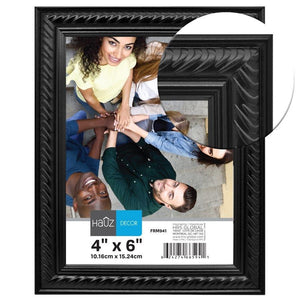 Hauz FRM941 Cadre pour Photo 4X6'', Noir - Simple Boutique