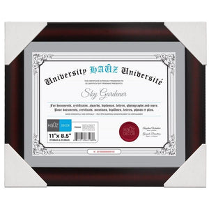 Hauz FRM989 Cadre pour Photo ou Document 8.5X11'', Marron - Simple Boutique