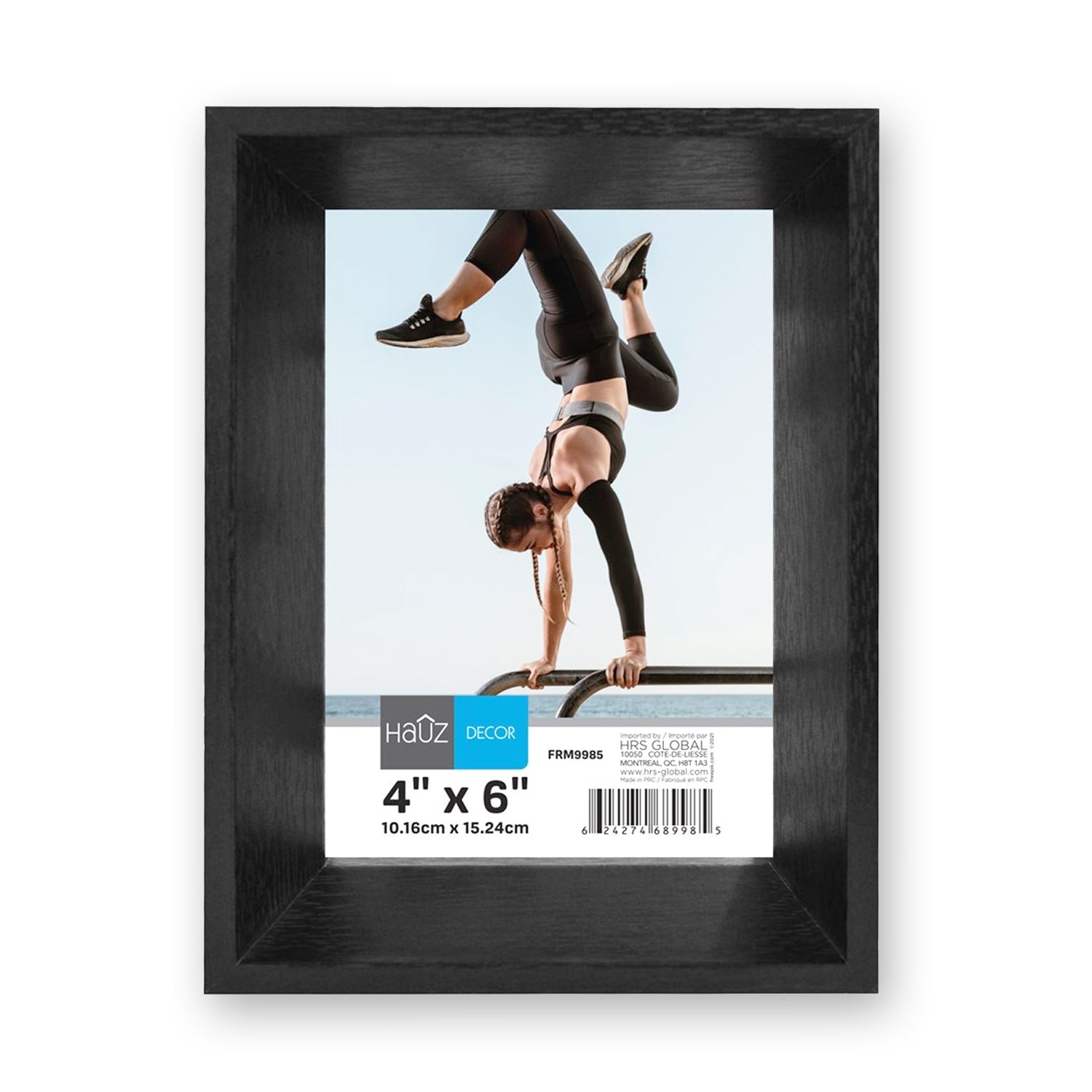 Hauz FRM9985 - 4x6 Cadre de Photo Style Boite Noir - Simple Boutique