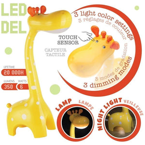 Hauz TL876G Lampe Tactile et Veilleuse pour Enfants Design de Girafe - Simple Boutique