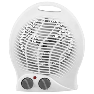 Hauz - Ventilateur + Radiateur Portatif de 12", Thermostat Réglable, 1500W, Blanc - Simple Boutique