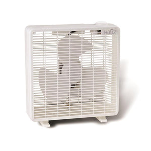 Hauz - Ventillateur Carré de 10", Réglage à 3 Vitesses, Moteur Silencieux, Blanc - Simple Boutique